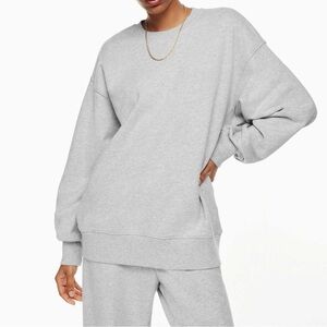 Aritzia TNA Terry Fleece Boyfriend Crew Sweatshirt size xs